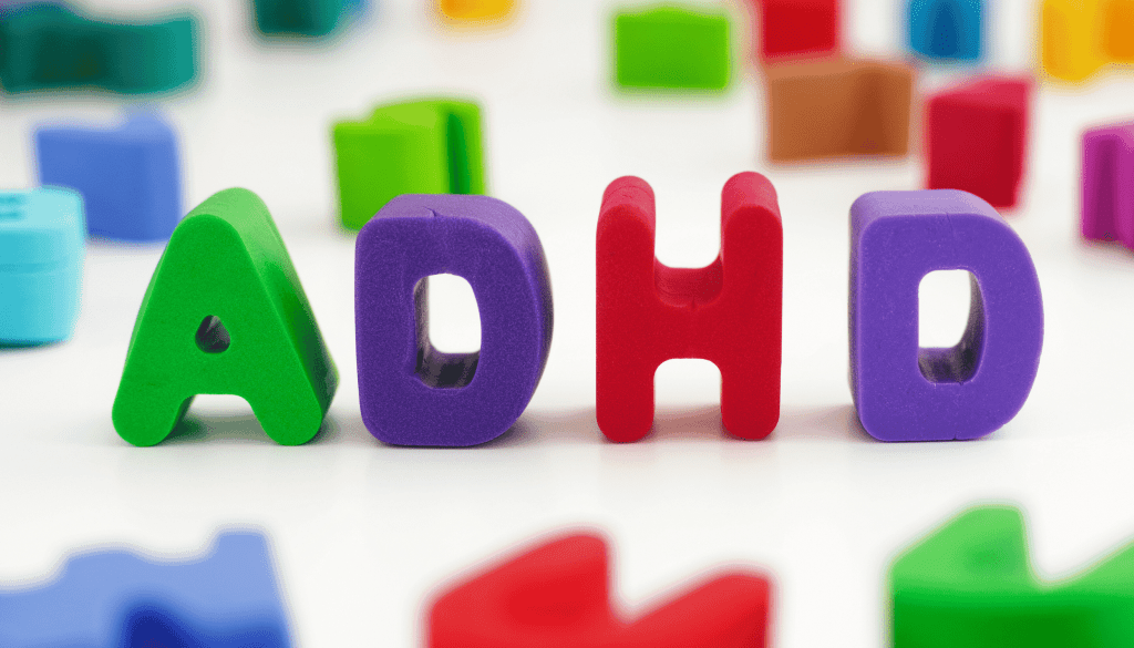 colourful letters spelling adhd representing adhd clinical trials